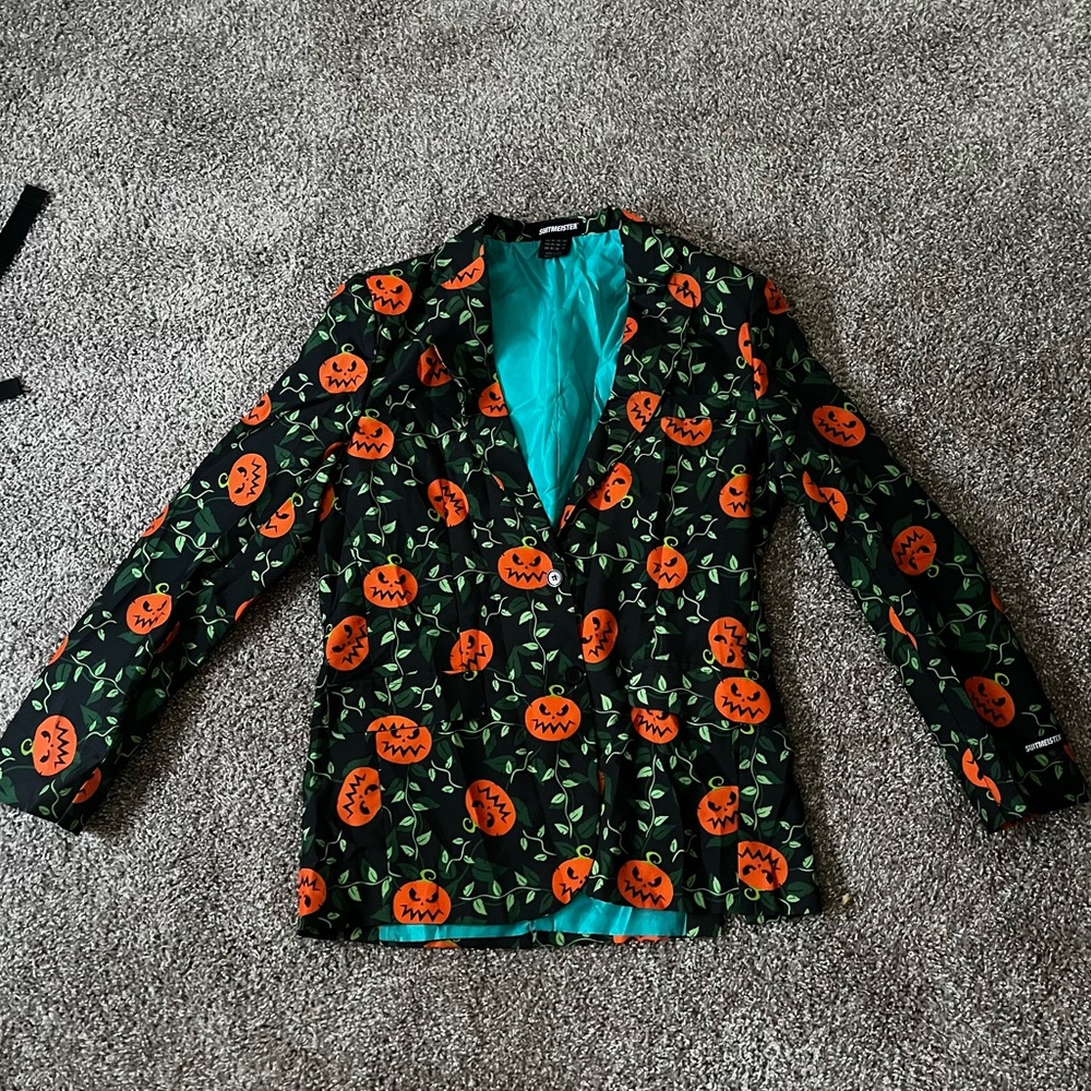 Pumpkin blazer and tie